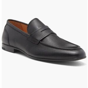 Vittorio Russo Millar Leather Penny Loafers Black Classic Business Sz 10.5
